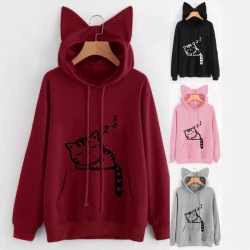 Женский худи с принтом ко..