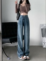Широкие женские джинсы с ..