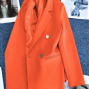 Оранжевый пиджак для женщ..