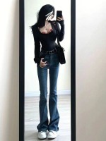 Женские высокие джинсы с ..