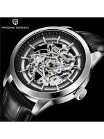 2020 г., PAGANI DESIGN, роскошные мужские деловые автоматические механические часы с кожаным ремешком, полые часы, водонепроницаемые мужские механические часы