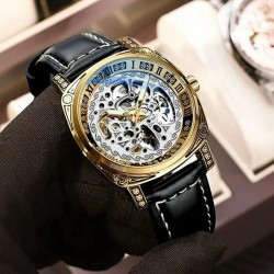 2023 Reloj Hombre Chenxi механические часы Мужские Модные Винтажные резьбовые наручные часы мужские скелетоны автоматические механические часы